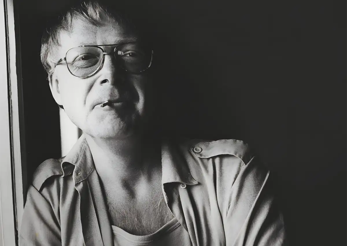 Portret van componist Louis Andriessen.